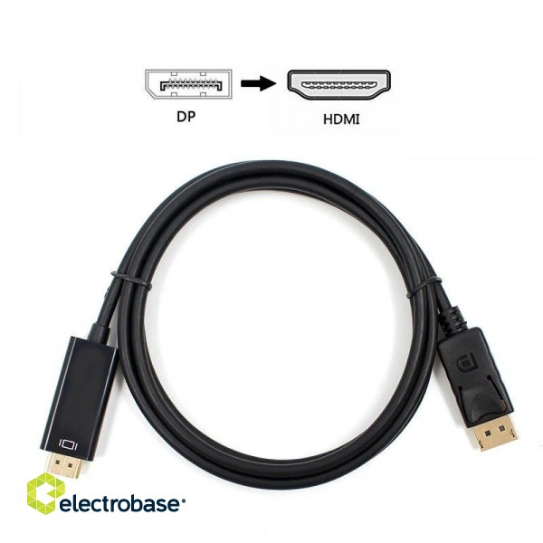 RoGer DPFHD18 DisplayPort uz HDMI Kabelis 1.8m / 1080p image 2