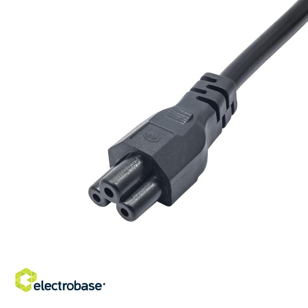 Savio Euro 3-Pin PSU Cable 1.2m Black paveikslėlis 2
