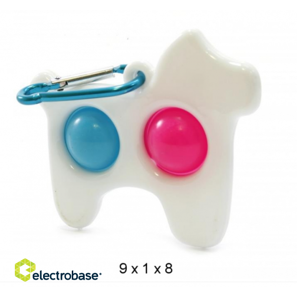 Mocco Bubble Pop It Antistress Sensory / Dog / keychain / White