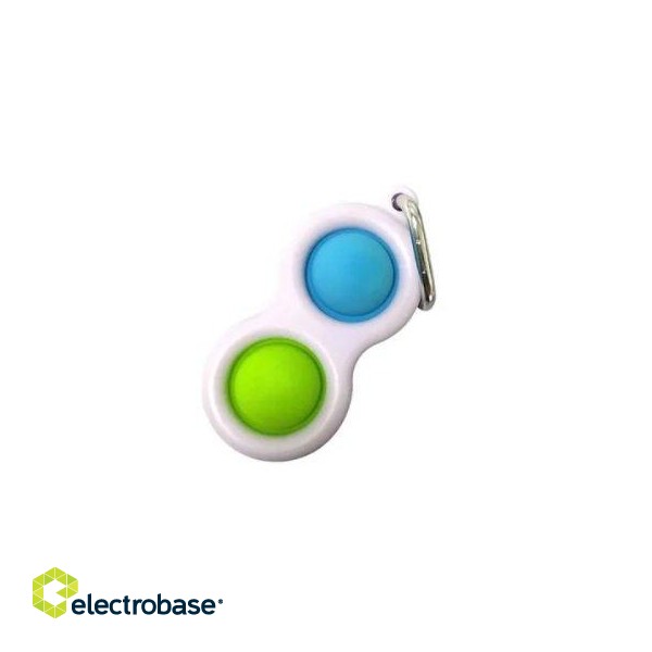 Mocco Simple Dimple Push Pop Antistresa Rotaļlieta / Atslēgu piekariņš / Zils-Zaļš