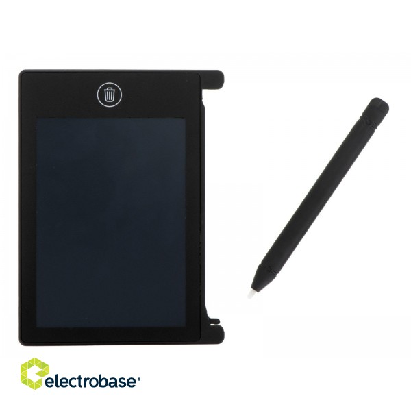 RoGer LCD Ultra Thin Writing Tablet 4.5" Black paveikslėlis 1