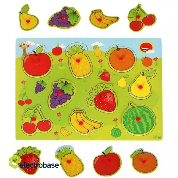 RoGer Wooden puzzle fruits paveikslėlis 1