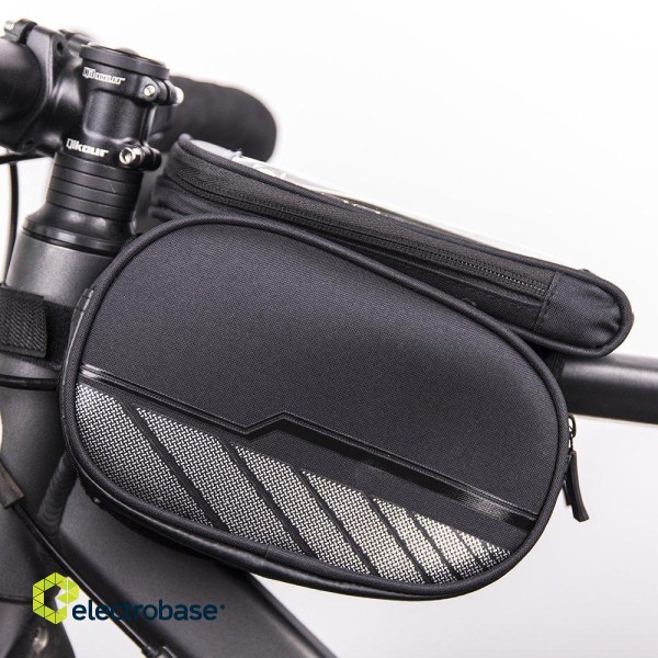 Mocco Waterproof bicycle frame bag with a removable phone case paveikslėlis 2
