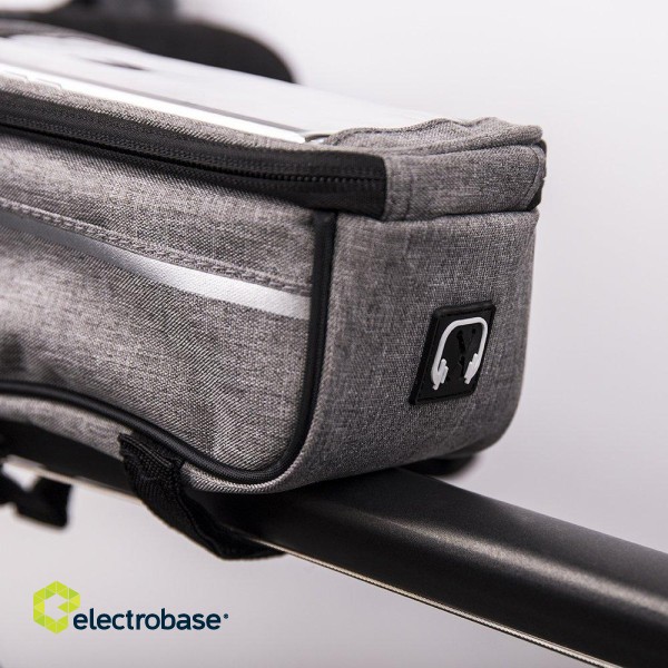 Mocco Ūdensnecaurlaidīga velosipēda rāmja soma ar tālruņa turētāju image 2