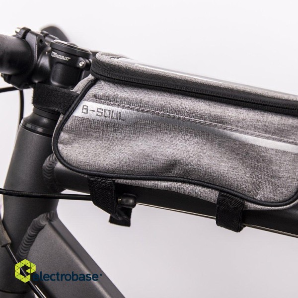 Mocco Ūdensnecaurlaidīga velosipēda rāmja soma ar tālruņa turētāju image 3