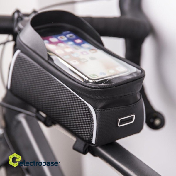 Mocco Водонепроницаемая сумка для велосипедной рамы с экранированным держателем телефона фото 2