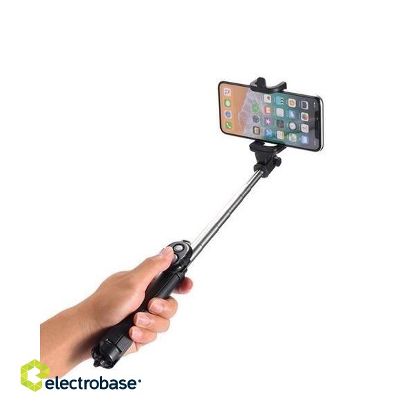 RoGer Selfie Stick + Tripod Statnis ar Bluetooth Tālvadības pulti image 2