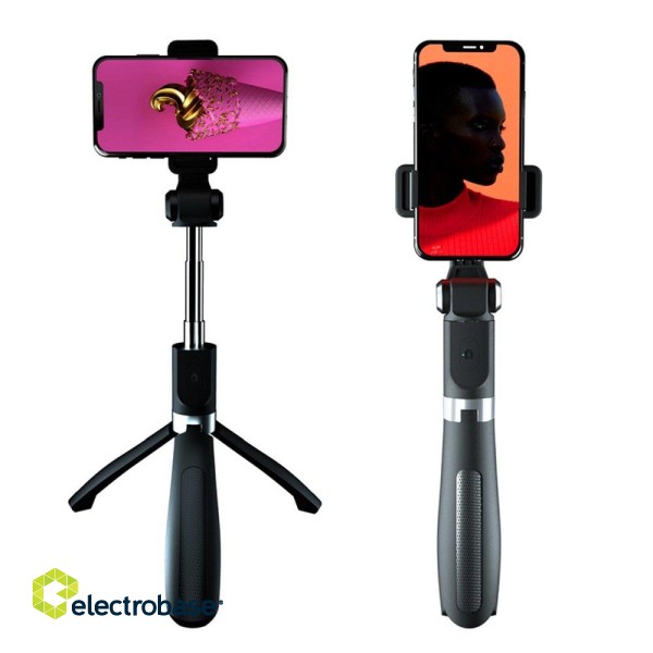XO SS08 Selfie Stick 2in1 штатив телескопическая подставка с Bluetooth пульт дистанционного управления фото 2