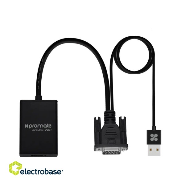 PROMATE proLink-V2H VGA to HDMI Converter / USB Audio Adapteris image 1