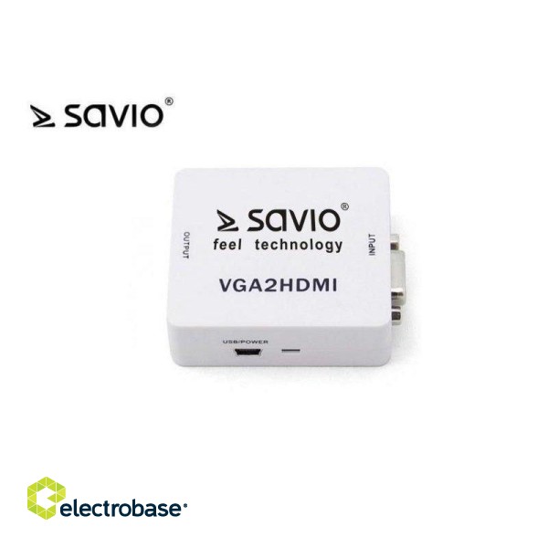 Savio CL-110 VGA2HDMI Adapter for signal converting from VGA to HDMI paveikslėlis 3