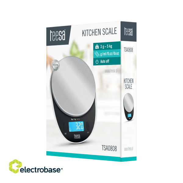 Teesa Kitchen Scales with LCD screen (max 5kg) image 2