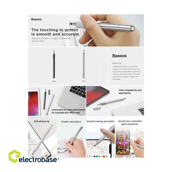 Baseus ACPCL-0S Tablet Tool Pen Golden Cudgel Capacitive Stylus Pen image 3
