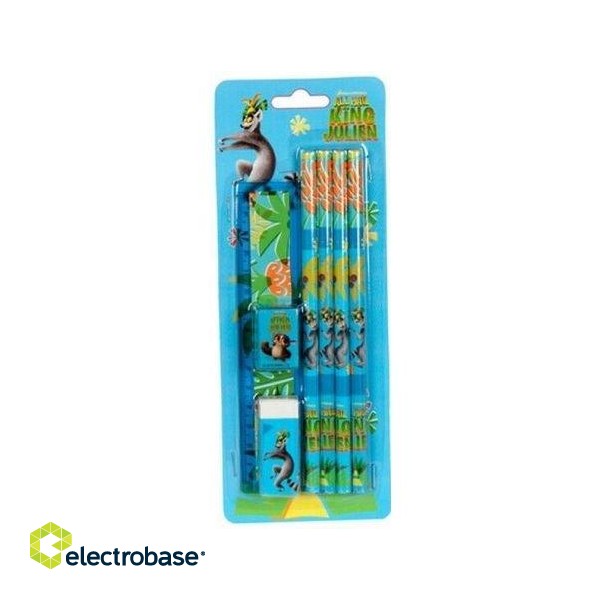 Paso 00-3759PS Penguins set 4 pencils / Ruler 15cm / Sharpener / Eraser