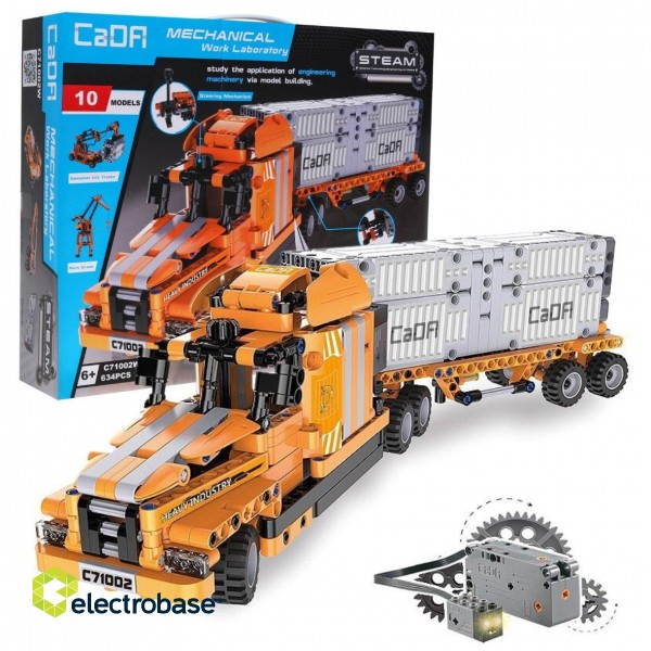 CaDa C71002W R/C Port Engineer Toy Car Collapsible constructor set 634 parts paveikslėlis 10