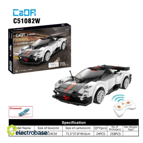 CaDa R/C Z-WIND Toy Car Collapsible constructor set 258 parts image 2