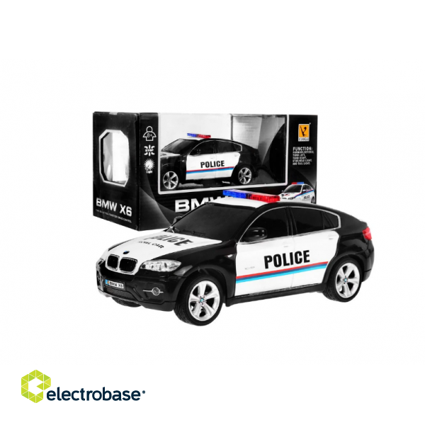 RoGer R/C BMW X6 Police Toy Car 1:24 image 1