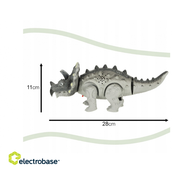 RoGer RC Triceratops interaktīvais dinozaurs Rotaļlieta image 3