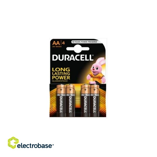 Duracell AA MN1500 Alkaline LR6 1.5V Baterijas 4gab.