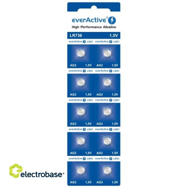 EverActive Alkaline LR736 AG3 / LR41 / 1.5V Baterijas (10gab.) image 1