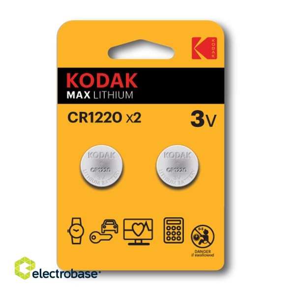 Kodak Lithium CR1220 / 3V Батарея (2шт.)
