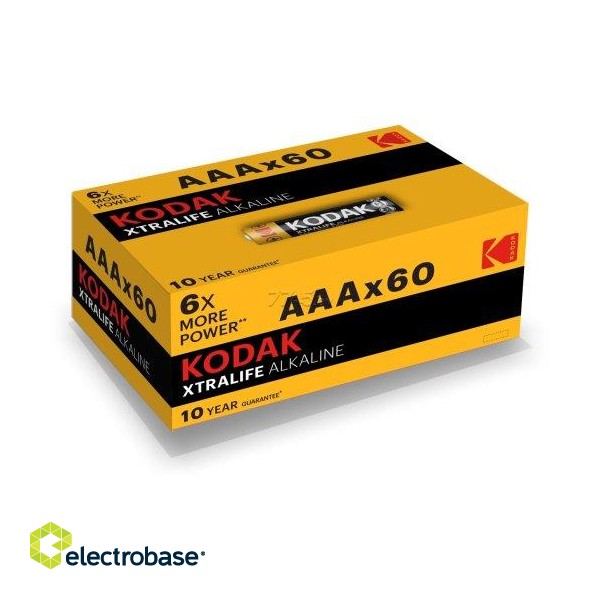 Kodak XTRALIFE Alkaline LR03 / AAA / 1.5V Battery (60pcs) paveikslėlis 1