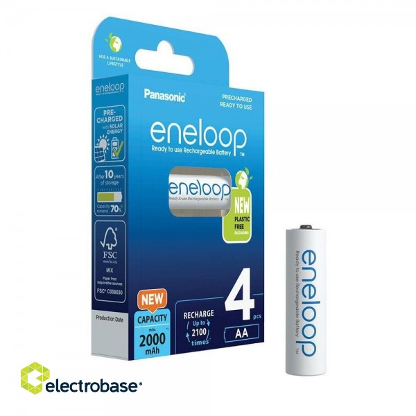 Panasonic Eneloop Batteries AA 2000mAh rechargeable 4 pcs.