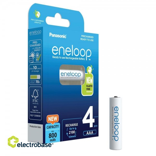Panasonic Eneloop Batteries AAA 800mAh rechargeable 4pcs.