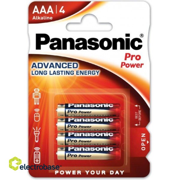 Panasonic Pro Power AAA Alkaline LR03 1.5V  Батарейки MN2400 (4шт.)