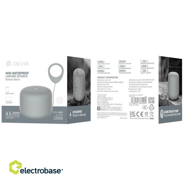 Devia EM054 Kintone Mini Waterproof Bluetooth Speaker image 2