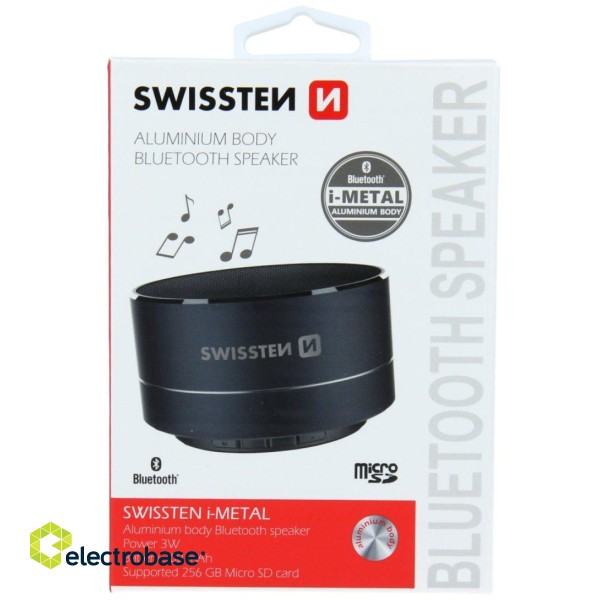 Swissten Bluetooth Bezvadu Skaļrunis ar Micro SD / Telefona Zvana Funkcija / Metāla Korpus / 3W image 3