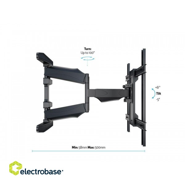Multibrackets MB-6317 TV wall full motion mount for TV up to 85" / 45kg image 8