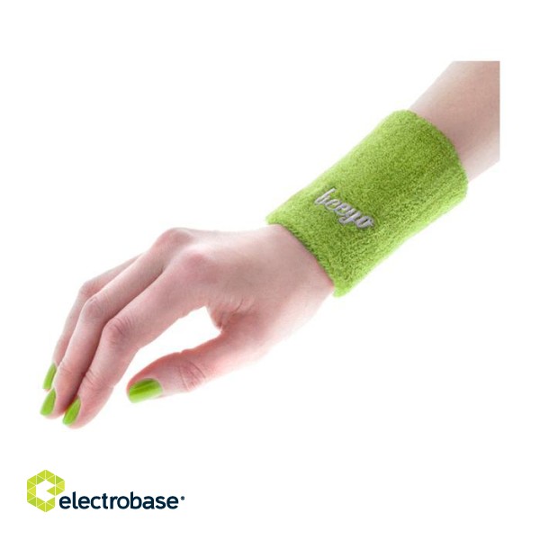 Beeyo Sport Frotte WristBand for Tenis / Running / Bike Green image 2
