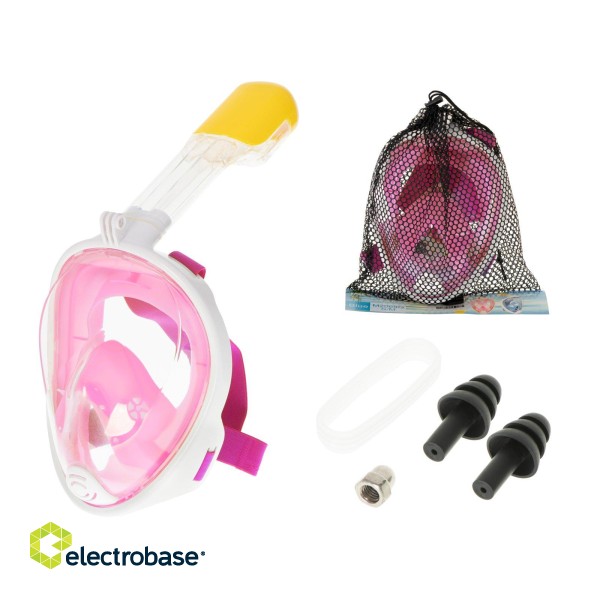 RoGer Full Dry Snorkeling Mask S / M Pink image 4