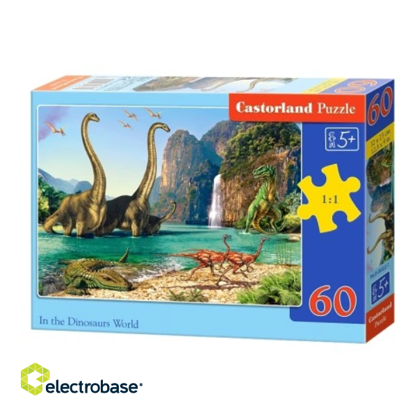 Castorland Dinozauru pasaule Puzzle 60gab image 2