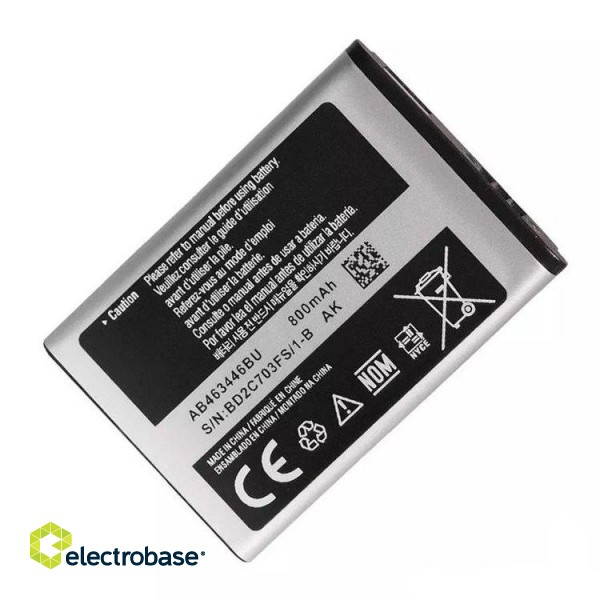 Samsung Replacement AB463446BU Battery Samsung E1120 E250 E900 Li-Ion 800 mAh (NO LOGO)