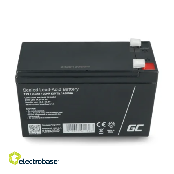 GreenCell AGM06 UPS Battery 12V / 9Ah paveikslėlis 2