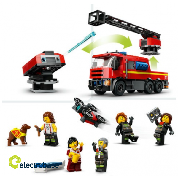 LEGO City 60414 Fire Station with Fire Truck Konstruktors image 4