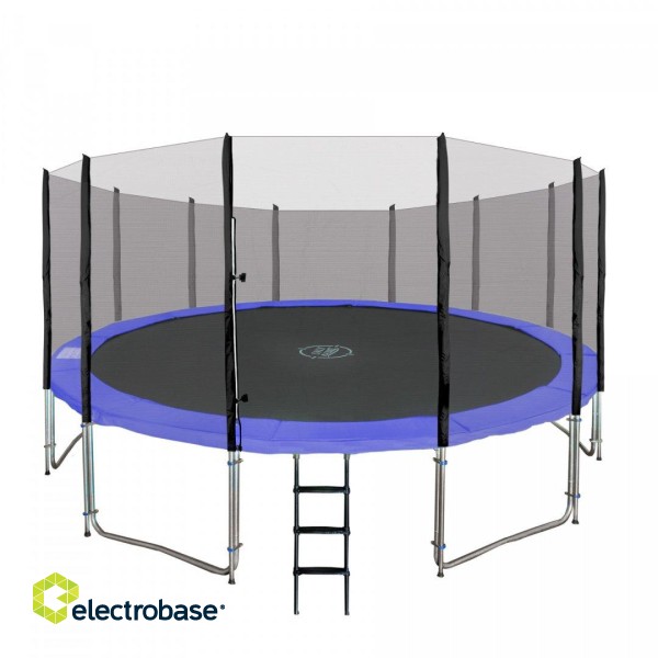 RoGer Trampoline with an External Safety Net and a Ladder 487cm image 1