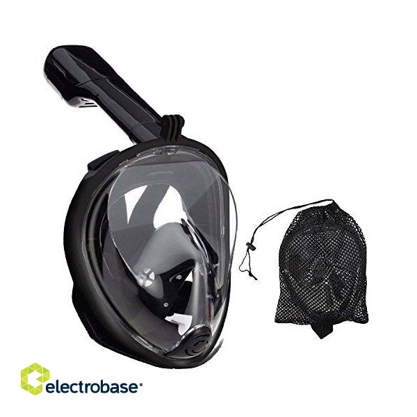 RoGer Snorkelēšanas Sejas Maska (niršanas maska) S / M Melna image 1