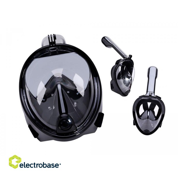 RoGer Full Dry Snorkeling Mask S / M  Black paveikslėlis 5