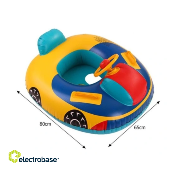 RoGer Inflatable Children's Mattress with Steering Wheel 80 x 65cm image 2
