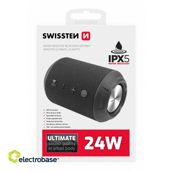 Swissten Ultimate Bluetooth Портативная колонка 24W фото 5