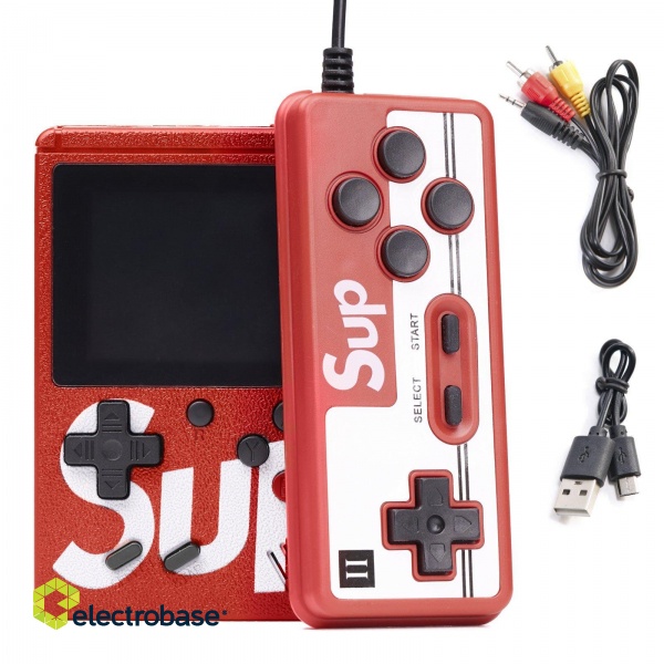 RoGer Retro mini Game console with 400 games, 3 inch color screen, TV output / Red + Remote image 4