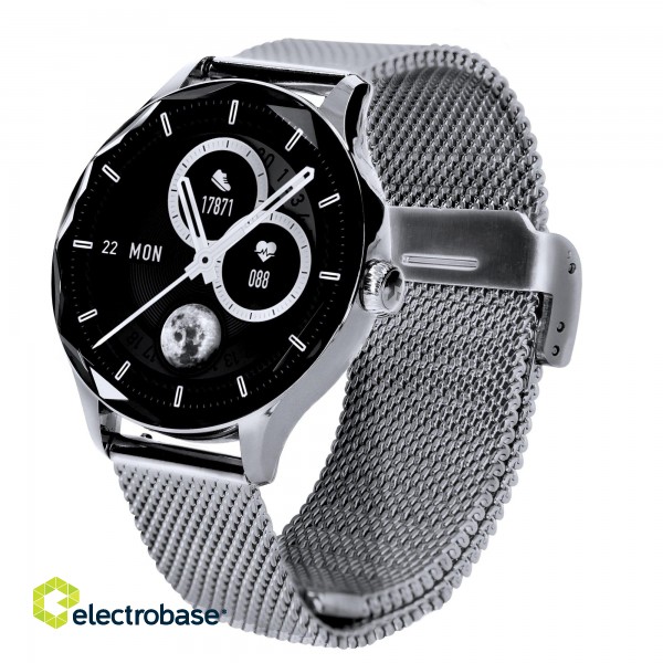 Garett Smartwatch Viva Silver steel Viedpulkstenis AMOLED / IP67 / Find your phone / Music playback control image 2