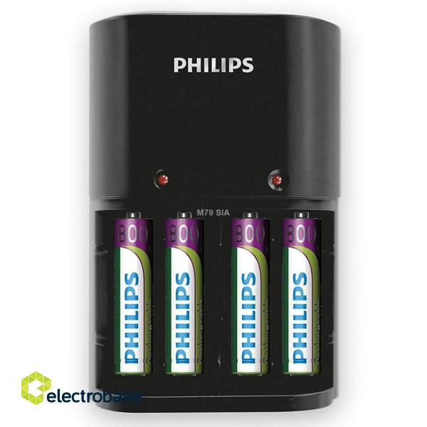 Philips SCB1450NB/12 Bateriju Lādetajs 4x AAA  800mAh image 1
