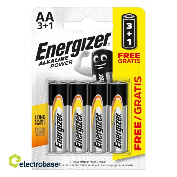 Energizer AA/LR6 Alkaline Power Batteries 4 pcs