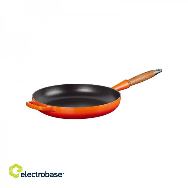 Le Creuset Cast iron pan with wooden handle Ø28cm image 1