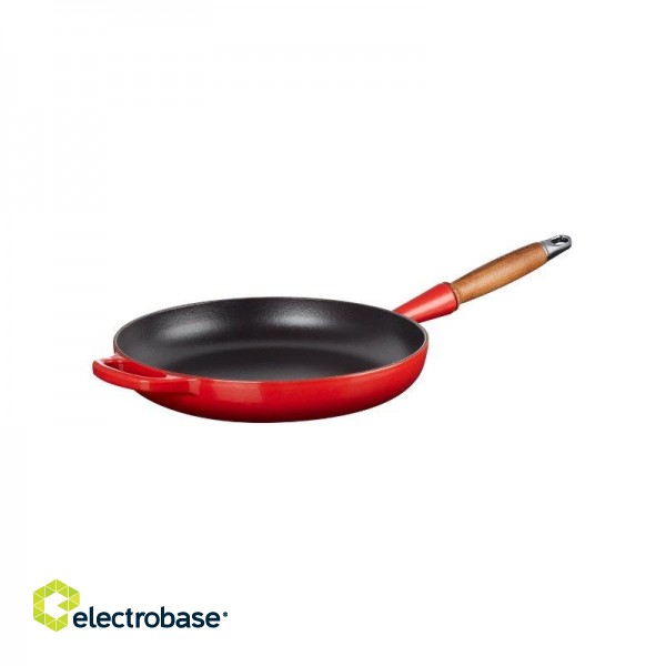 Le Creuset Cast iron pan with wooden handle Ø28cm image 1