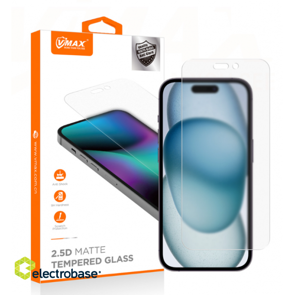 Vmax Matte Tempered Glass Aizsargstikls Priekš Apple iPhone 14 Plus image 2