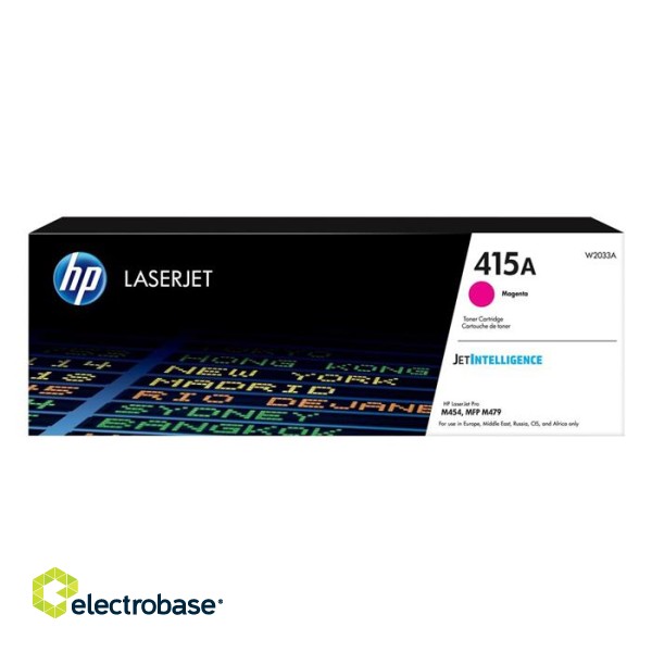 Original Toner Magenta HP Color LaserJet Color Pro M454, M479, MFP M454, MFP M479, Enterprise M455, MFP M480, Managed E45028, E47528 (415A W2033A) 